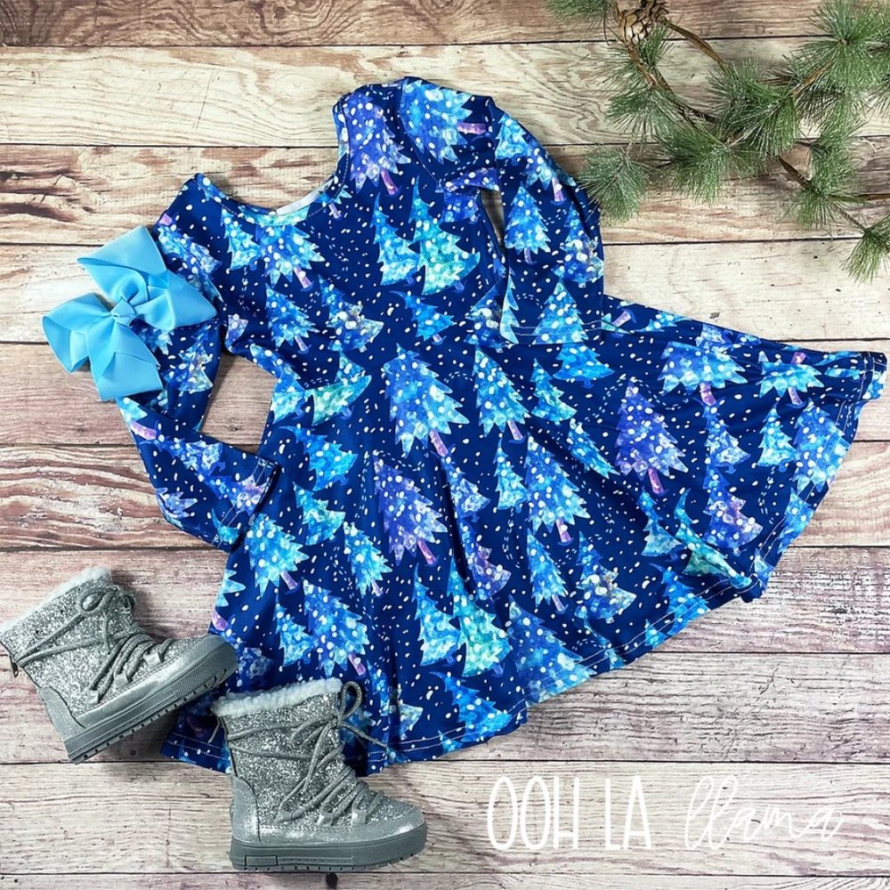 Snowfall Forest Twirl Dress